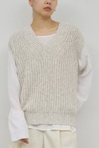 【ガリャルダガランテ/GALLARDAGALANTE】の【HERITANOVUM】リネンコットンニットベスト ライトベージュ|ID: prp329100004894182 ipo3291000000037010959