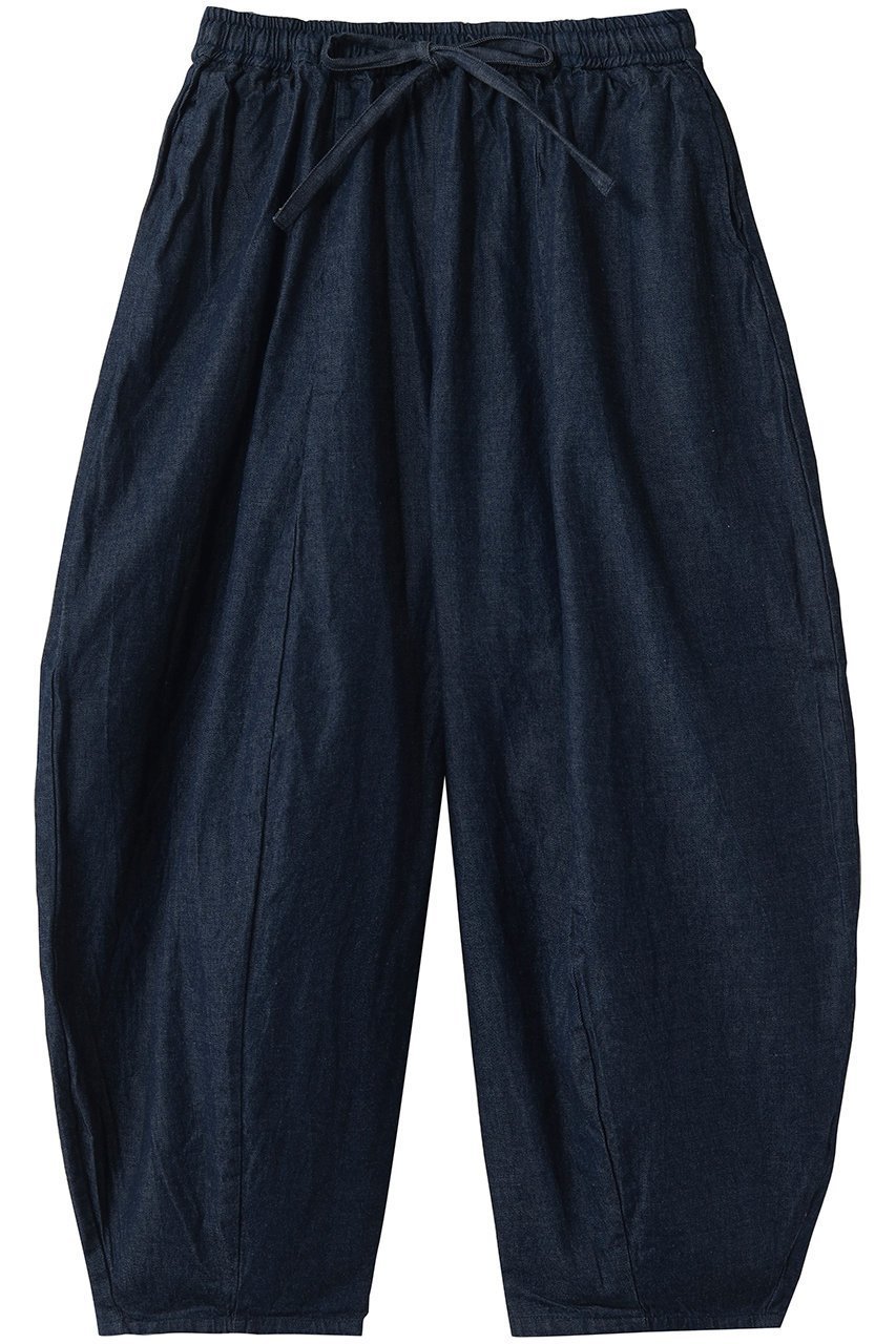 【ミディウミ/MidiUmi】のdenim cocoon easy PT パンツ インテリア・キッズ・メンズ・レディースファッション・服の通販 founy(ファウニー) ファッション Fashion レディースファッション Fashion for Women パンツ Pants & Trousers ショート Short, Short Length シンプル Simple, Minimal デニム Denim, Jeans Material navy|ID: prp329100004894207 ipo3291000000036584877