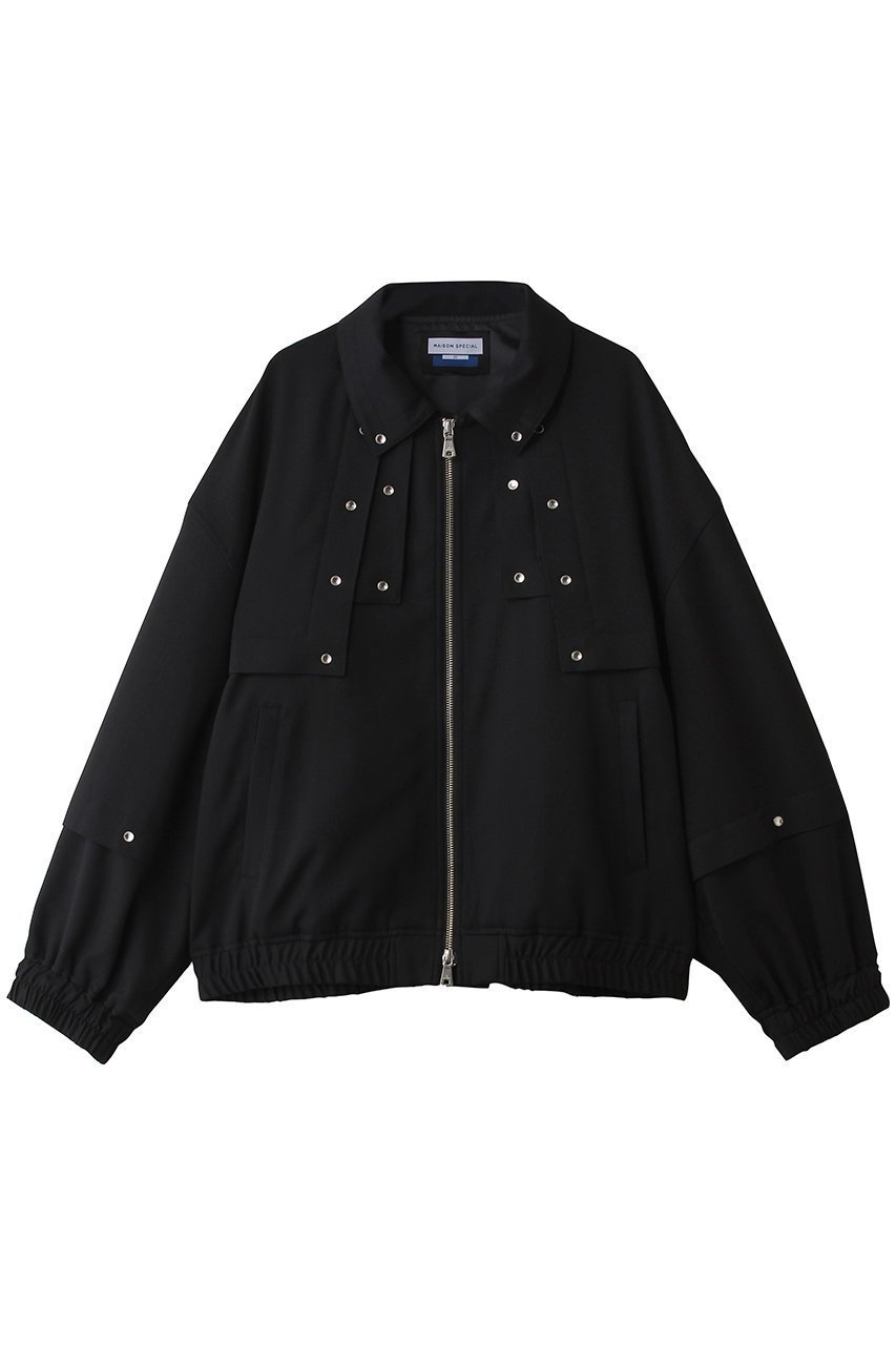 【メゾンスペシャル/MAISON SPECIAL】の【UNISEX】ヨークリベットブルゾン インテリア・キッズ・メンズ・レディースファッション・服の通販 founy(ファウニー) 　ファッション　Fashion　レディースファッション　Fashion for Women　アウター　Coat / Outerwear Collection　レディースジャケット・軽アウター　Jackets　ブルゾンジャケット・スポーティアウター　Blouson Jackets　ユニセックス　Unisex, Genderless　ジャケット　Jacket, Outerwear　ブルゾン　Blouson, Bomber Jacket　ベーシック　Basic, Essential　BLK(ブラック)|ID: prp329100004894209 ipo3291000000037240712