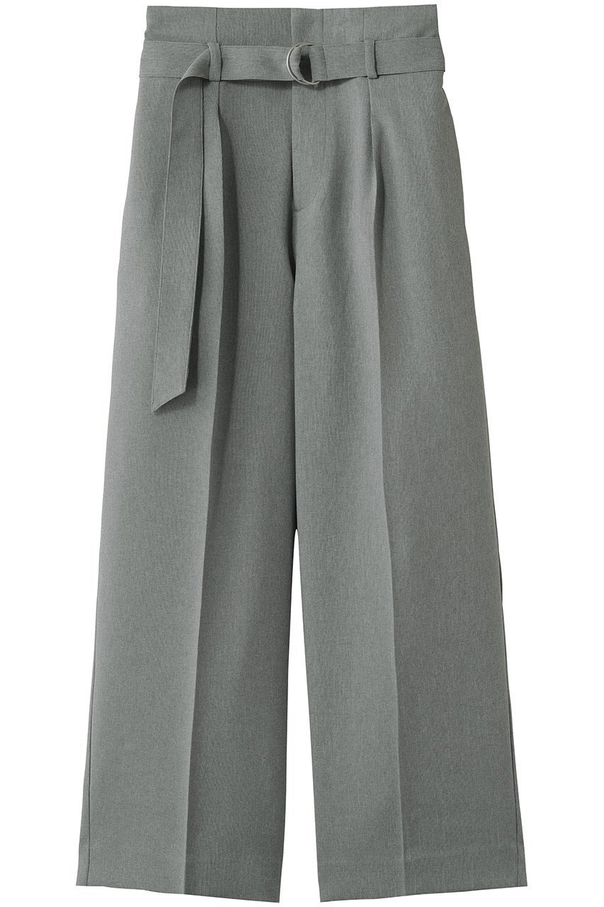 【ミディウミソリッド/MIDIUMISOLID】のbelted slacks スラックス インテリア・キッズ・メンズ・レディースファッション・服の通販 founy(ファウニー) 　ファッション　Fashion　レディースファッション　Fashion for Women　パンツ　Pants & Trousers　スラックス　Slacks, Dress Pants　センター　Center, Center Line　ワイド　Wide, Wide Fit　再入荷　Restock / Back in Stock　夏　Summer　春　Spring　S/S・春夏　SS, Spring/Summer, Warm Season　l.gray|ID: prp329100004894210 ipo3291000000036897740