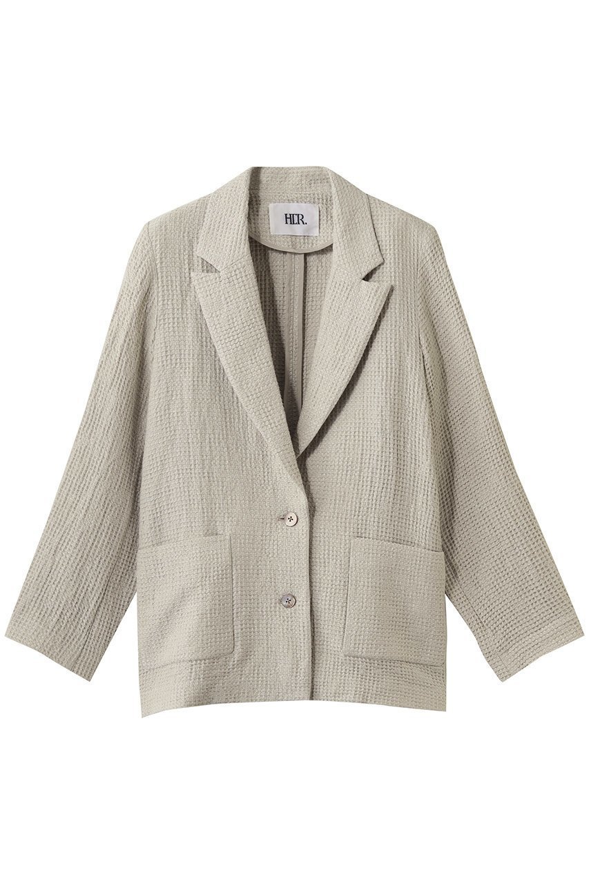 【ハー/HER.】のリネンワッフルシングルジャケット インテリア・キッズ・メンズ・レディースファッション・服の通販 founy(ファウニー) 　ファッション　Fashion　レディースファッション　Fashion for Women　アウター　Coat / Outerwear Collection　レディースジャケット・軽アウター　Jackets　カーディガン　Cardigan, Knitwear　ジャケット　Jacket, Outerwear　パターン　Pattern, Design Print　リネン　Linen, Linen Fabric　ワッフル　Waffle, Waffle Knit　ベージュ|ID: prp329100004894215 ipo3291000000036897756