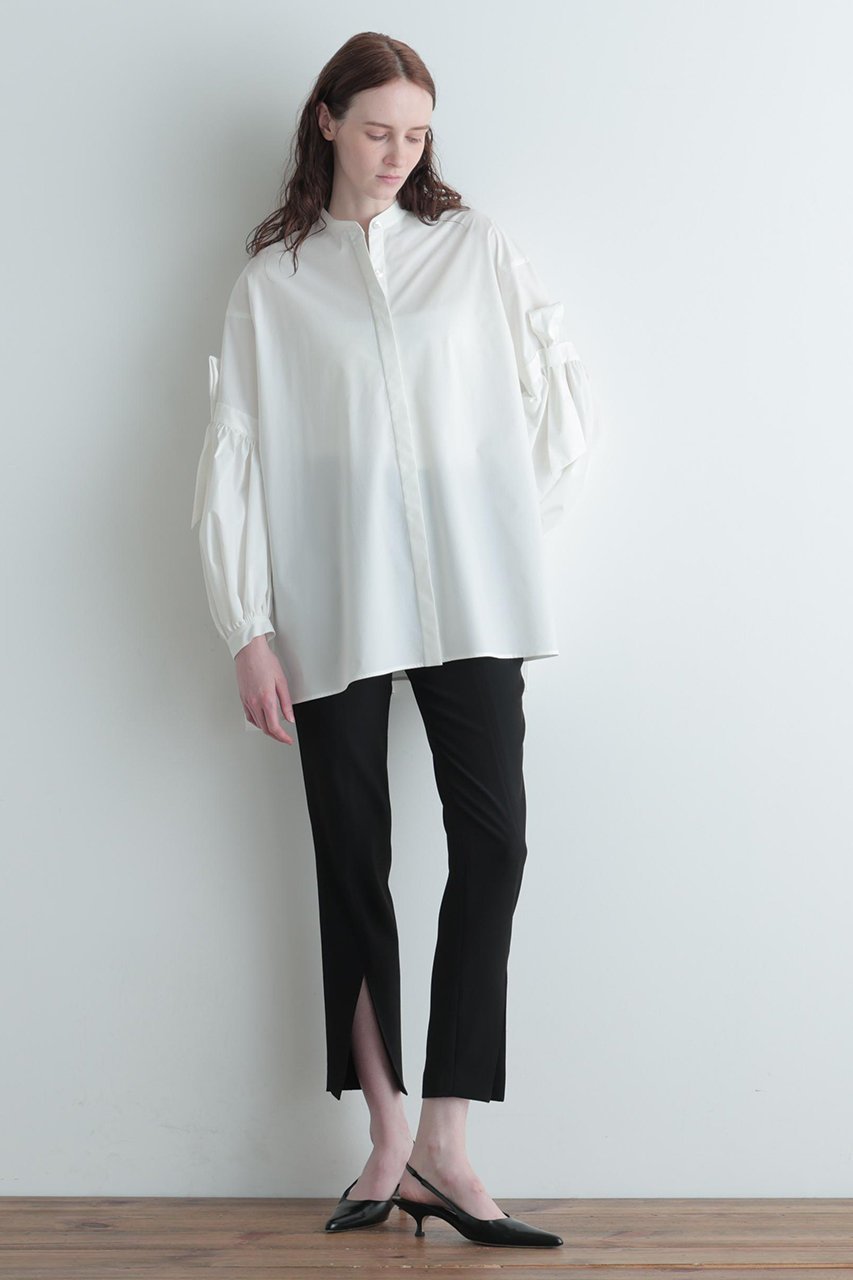 【ル フィル/LE PHIL】のSOLOTEXブロードリボンブラウス 人気、トレンドファッション・服の通販 founy(ファニー) 　ファッション　Fashion　レディースファッション　Fashion for Women　トップス・カットソー　Cut & Sew Tops　シャツ・ブラウス・オフィスカジュアル　Elegant Blouses & Button-Ups　クッション　Cushion, Throw Pillow　シンプル　Simple, Minimal　ストレッチ　Stretch, Stretchy Fabric　スリーブ　Sleeve, Long Sleeve / Short Sleeve　ドレープ　Drape, Draping Fabric　定番　Standard, Basic Item　バランス　Balance, Style Balance　ビッグ　Big, Oversized　フェミニン　Feminine, Girly　フォルム　Silhouette, Form　フロント　Front, Front Design　ミックス　Mix, Mixed Style　リボン　Ribbon, Bow　リラックス　Relax, Relaxed Fit　ロング　Long, Long-Length　再入荷　Restock / Back in Stock　other-3|ID: prp329100004894221 ipo3291000000036895759