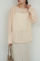 【ガリャルダガランテ/GALLARDAGALANTE】の(手洗い可)ラウンドTガーゼブラウス イエロー|ID:prp329100004894228