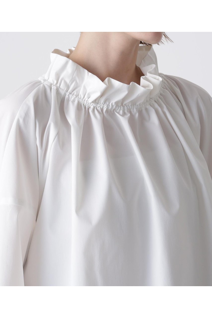 【ヒューエルミュージアム/hueLe Museum】の【hLM】タイプライターギャザーブラウス 人気、トレンドファッション・服の通販 founy(ファニー) ファッション Fashion レディースファッション Fashion for Women トップス・カットソー Cut & Sew Tops シャツ・ブラウス・オフィスカジュアル Elegant Blouses & Button-Ups ギャザー Gathered, Ruffled シンプル Simple, Minimal スタンド Stand Collar, Upright Stand スリット Slit, Slit Detail スリーブ Sleeve, Long Sleeve / Short Sleeve ドローストリング Drawstring, Pull Cord ロング Long, Long-Length エレガント 上品 Elegant other-5|ID: prp329100004894271 ipo3291000000036585395