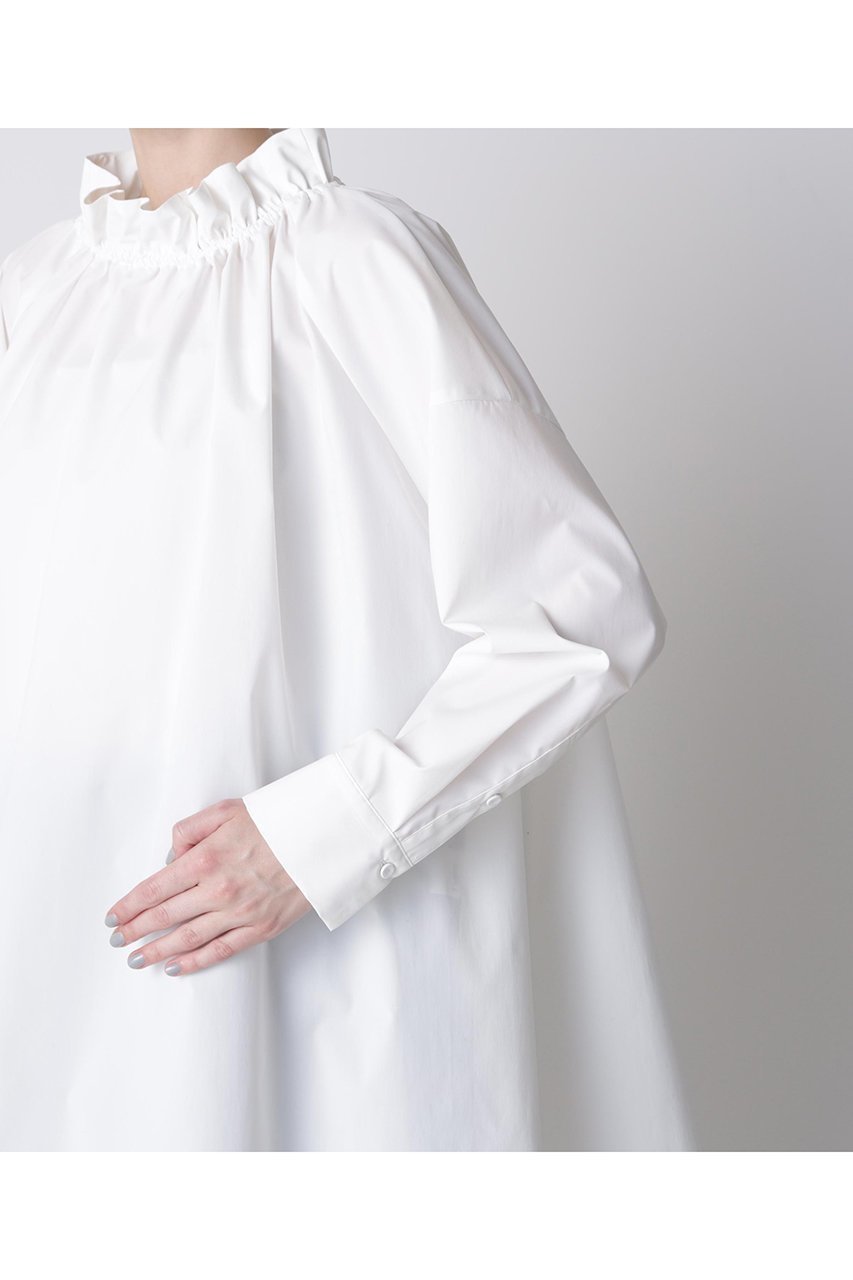 【ヒューエルミュージアム/hueLe Museum】の【hLM】タイプライターギャザーブラウス 人気、トレンドファッション・服の通販 founy(ファニー) ファッション Fashion レディースファッション Fashion for Women トップス・カットソー Cut & Sew Tops シャツ・ブラウス・オフィスカジュアル Elegant Blouses & Button-Ups ギャザー Gathered, Ruffled シンプル Simple, Minimal スタンド Stand Collar, Upright Stand スリット Slit, Slit Detail スリーブ Sleeve, Long Sleeve / Short Sleeve ドローストリング Drawstring, Pull Cord ロング Long, Long-Length エレガント 上品 Elegant other-6|ID: prp329100004894271 ipo3291000000036585396