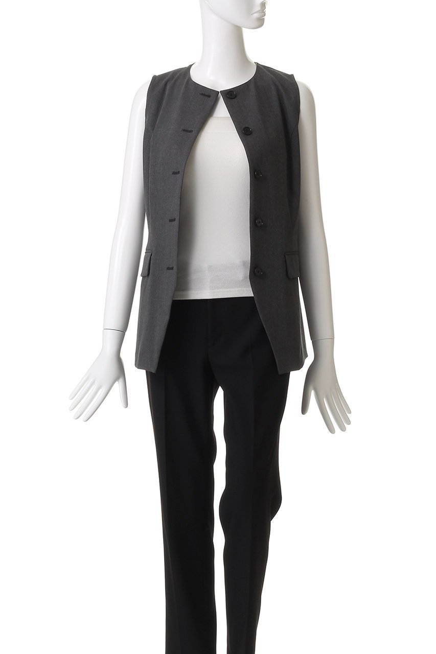 【アンクレイヴ/uncrave】のTRツイル ジレブラウス 人気、トレンドファッション・服の通販 founy(ファニー) 　ファッション　Fashion　レディースファッション　Fashion for Women　アウター　Coat / Outerwear Collection　トップス・カットソー　Cut & Sew Tops　キャミソール&ノースリーブ　Camisoles & Sleeveless Tops　シャツ・ブラウス・オフィスカジュアル　Elegant Blouses & Button-Ups　ベスト&ジレ / 重ね着スタイル　Vests & Gilets　ジャケット　Jacket, Outerwear　ツイル　Twist, Twisted Detail　ノースリーブ　Sleeveless, No-Sleeve　パイピング　Piping, Trim Design　フロント　Front, Front Design　other-7|ID: prp329100004894301 ipo3291000000036613622