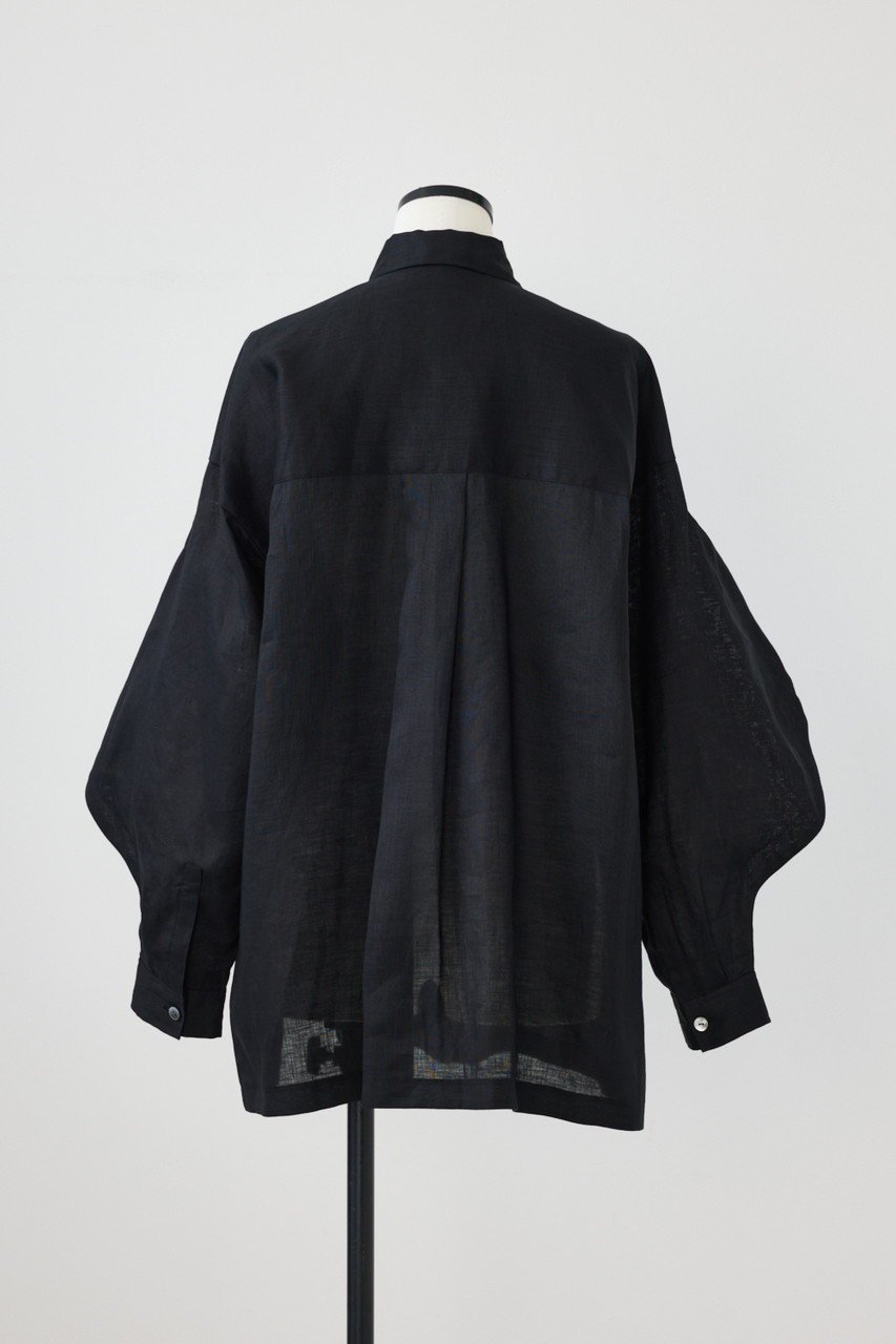 【ナゴンスタンス/nagonstans】のリネンポプリン ボリュームSleeve シャツ 人気、トレンドファッション・服の通販 founy(ファニー) 　ファッション　Fashion　レディースファッション　Fashion for Women　トップス・カットソー　Cut & Sew Tops　シャツ・ブラウス・オフィスカジュアル　Elegant Blouses & Button-Ups　アシンメトリー　Asymmetrical Style　スリーブ　Sleeve, Long Sleeve / Short Sleeve　リネン　Linen, Linen Fabric　ロング　Long, Long-Length　other-3|ID: prp329100004894342 ipo3291000000036586036