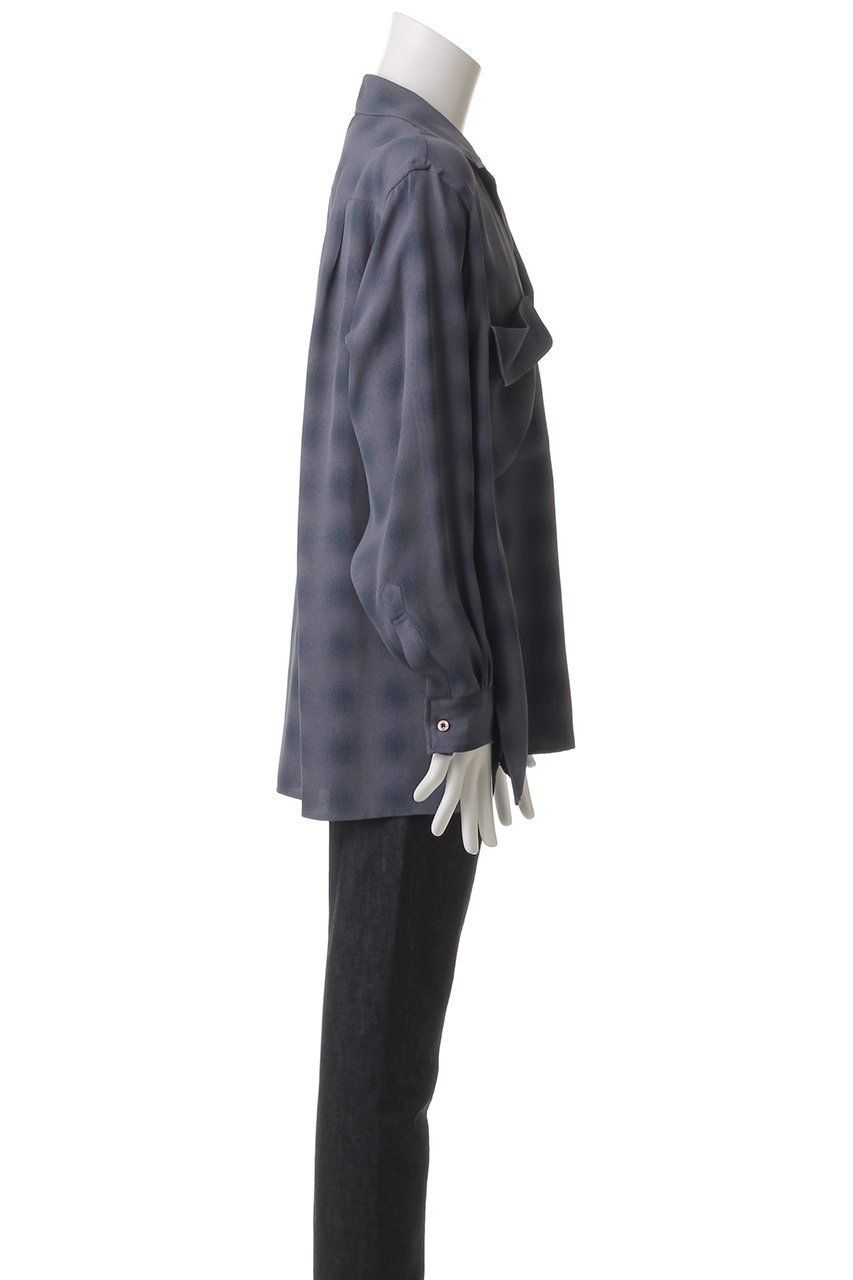 【ヨーク/YOKE】の【UNISEX】BLURRED OMBRE PLAID オープンカラーシャツ 人気、トレンドファッション・服の通販 founy(ファニー) 　ファッション　Fashion　レディースファッション　Fashion for Women　トップス・カットソー　Cut & Sew Tops　シャツ・ブラウス・オフィスカジュアル　Elegant Blouses & Button-Ups　ユニセックス　Unisex, Genderless　おすすめ　Recommended / Our Picks　ジャカード／ジャガード　Jacquard, Woven Pattern　スリット　Slit, Slit Detail　スリーブ　Sleeve, Long Sleeve / Short Sleeve　フラップ　Flap, Flap Pocket　ポケット　Pocket, Pocket Detail　ロング　Long, Long-Length　定番　Standard, Basic Item　other-3|ID: prp329100004894366 ipo3291000000036586204