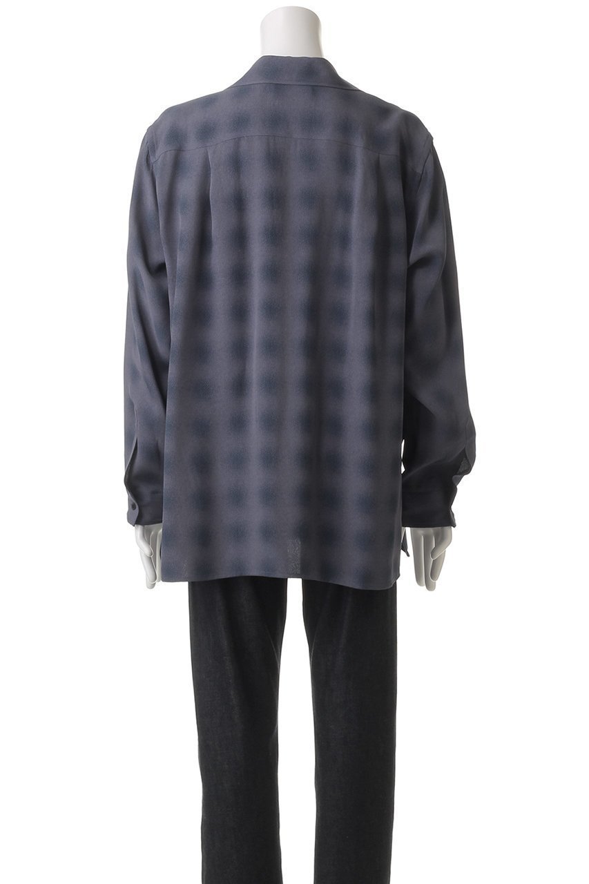 【ヨーク/YOKE】の【UNISEX】BLURRED OMBRE PLAID オープンカラーシャツ 人気、トレンドファッション・服の通販 founy(ファニー) 　ファッション　Fashion　レディースファッション　Fashion for Women　トップス・カットソー　Cut & Sew Tops　シャツ・ブラウス・オフィスカジュアル　Elegant Blouses & Button-Ups　ユニセックス　Unisex, Genderless　おすすめ　Recommended / Our Picks　ジャカード／ジャガード　Jacquard, Woven Pattern　スリット　Slit, Slit Detail　スリーブ　Sleeve, Long Sleeve / Short Sleeve　フラップ　Flap, Flap Pocket　ポケット　Pocket, Pocket Detail　ロング　Long, Long-Length　定番　Standard, Basic Item　other-4|ID: prp329100004894366 ipo3291000000036586205