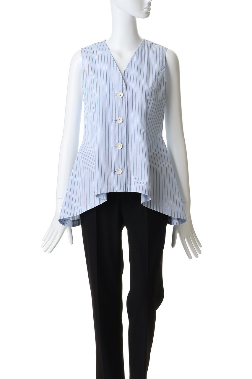 【アンクレイヴ/uncrave】のTHOMAS MASON ペプラムジレブラウス 人気、トレンドファッション・服の通販 founy(ファニー) ファッション Fashion レディースファッション Fashion for Women アウター Coat / Outerwear Collection トップス・カットソー Cut & Sew Tops キャミソール&ノースリーブ Camisoles & Sleeveless Tops シャツ・ブラウス・オフィスカジュアル Elegant Blouses & Button-Ups ベスト&ジレ / 重ね着スタイル Vests & Gilets コルセット Corset, Bustier シェイプ Shape, Slim Fit ストライプ Stripe, Striped Pattern セットアップ Set-Up, Coordinated Outfit ドレス Dress, One-Piece ノースリーブ Sleeveless, No-Sleeve ペプラム Peplum, Flared Hem other-2|ID: prp329100004894375 ipo3291000000036586263