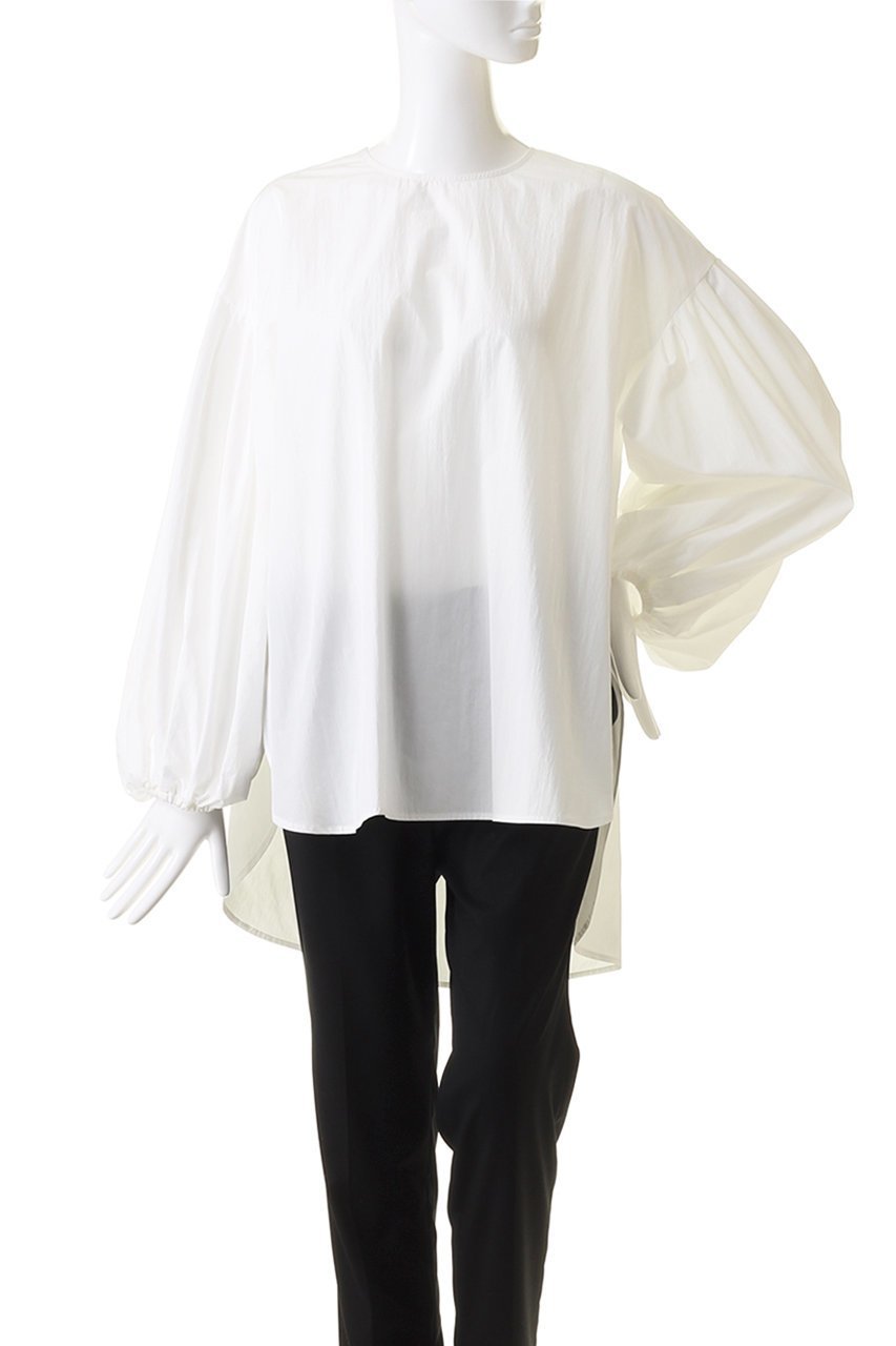 【ル フィル/LE PHIL】のギャザータイプライターブラウス 人気、トレンドファッション・服の通販 founy(ファニー) 　ファッション　Fashion　レディースファッション　Fashion for Women　トップス・カットソー　Cut & Sew Tops　シャツ・ブラウス・オフィスカジュアル　Elegant Blouses & Button-Ups　おすすめ　Recommended / Our Picks　ギャザー　Gathered, Ruffled　スリット　Slit, Slit Detail　スリーブ　Sleeve, Long Sleeve / Short Sleeve　バルーン　Balloon, Balloon Silhouette　ロング　Long, Long-Length　other-2|ID: prp329100004894411 ipo3291000000036586631