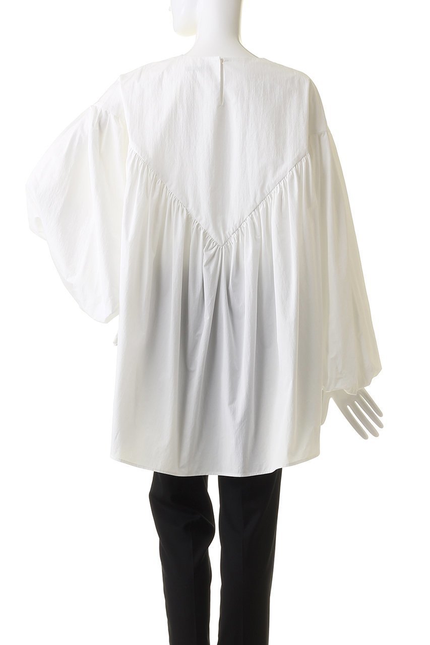 【ル フィル/LE PHIL】のギャザータイプライターブラウス 人気、トレンドファッション・服の通販 founy(ファニー) 　ファッション　Fashion　レディースファッション　Fashion for Women　トップス・カットソー　Cut & Sew Tops　シャツ・ブラウス・オフィスカジュアル　Elegant Blouses & Button-Ups　おすすめ　Recommended / Our Picks　ギャザー　Gathered, Ruffled　スリット　Slit, Slit Detail　スリーブ　Sleeve, Long Sleeve / Short Sleeve　バルーン　Balloon, Balloon Silhouette　ロング　Long, Long-Length　other-4|ID: prp329100004894411 ipo3291000000036586633