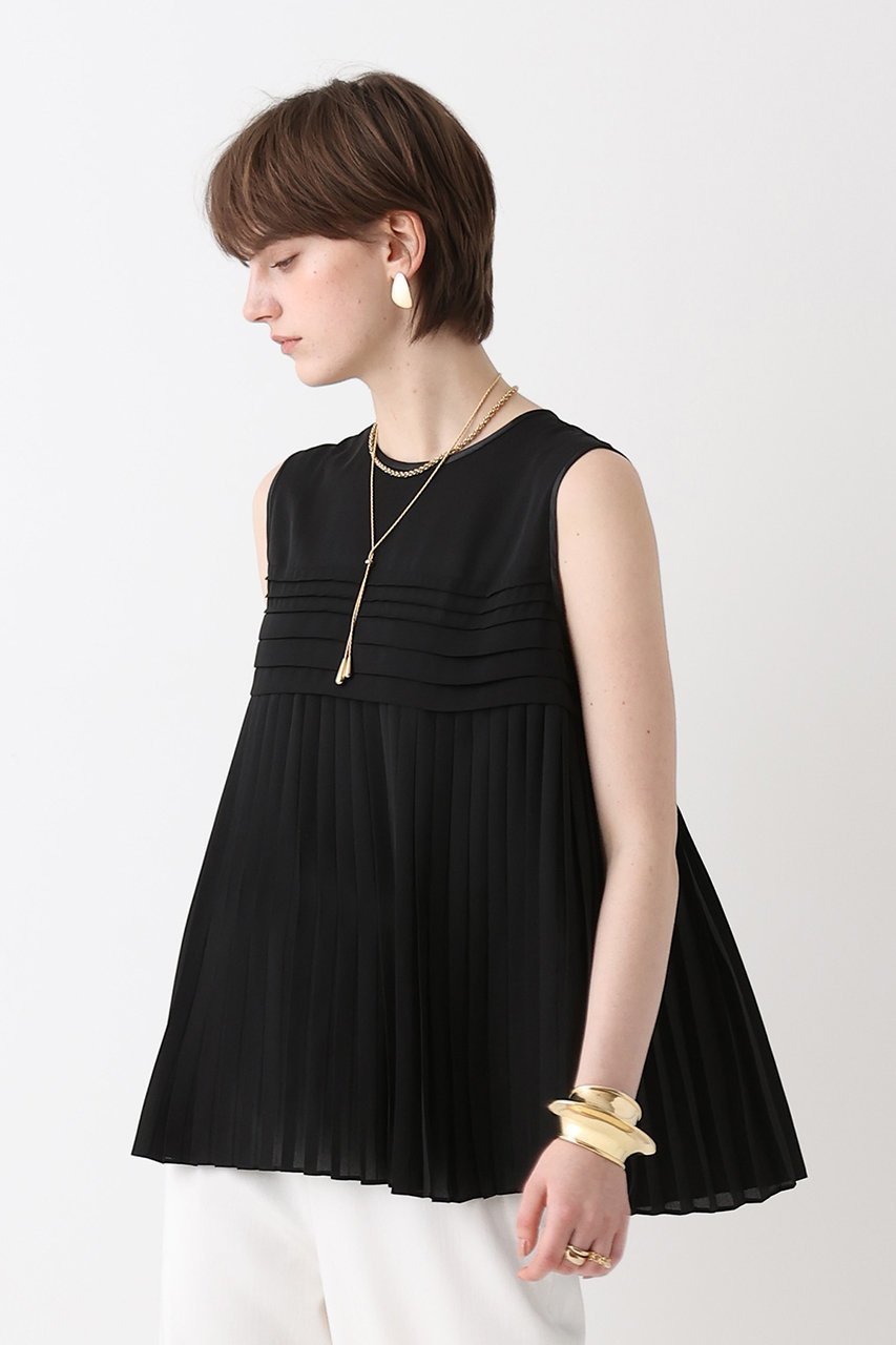 【アルアバイル/allureville】のクロスプリーツブラウス 人気、トレンドファッション・服の通販 founy(ファニー) ファッション Fashion レディースファッション Fashion for Women トップス・カットソー Cut & Sew Tops キャミソール&ノースリーブ Camisoles & Sleeveless Tops シャツ・ブラウス・オフィスカジュアル Elegant Blouses & Button-Ups ジャケット Jacket, Outerwear デニム Denim, Jeans Material ノースリーブ Sleeveless, No-Sleeve ハーフ Half, Half-Length フォーマル Formal, Dressy プリーツ Pleats, Pleated ボトム Bottoms, Lower Wear ボーダー Border, Stripe エレガント 上品 Elegant other-4|ID: prp329100004894417 ipo3291000000036586751