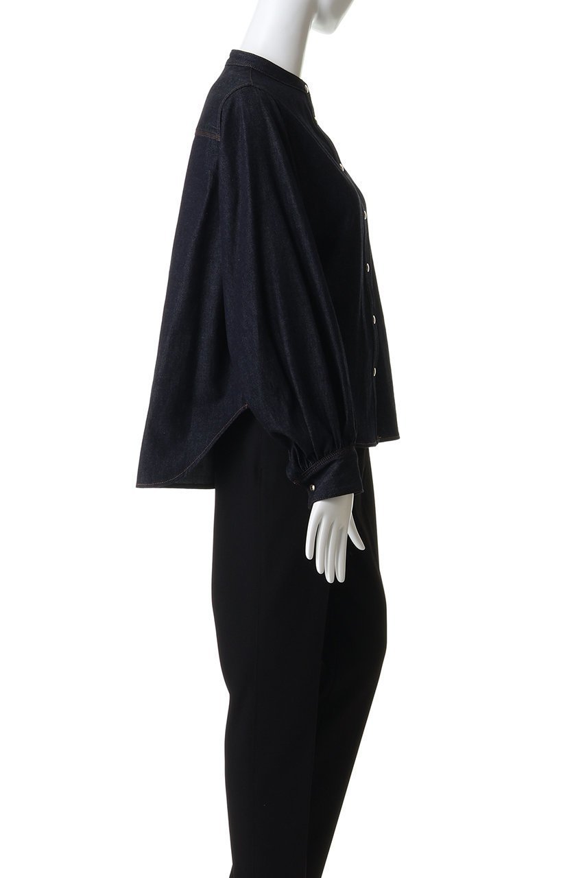 【マッキントッシュ/MACKINTOSH】のTHORNHILL ボリュームスリーブノーカラーデニムシャツ 人気、トレンドファッション・服の通販 founy(ファニー) 　ファッション　Fashion　レディースファッション　Fashion for Women　トップス・カットソー　Cut & Sew Tops　シャツ・ブラウス・オフィスカジュアル　Elegant Blouses & Button-Ups　ボリューム袖・フリルスリーブブラウス　Voluminous & Ruffle Sleeves / Puffy Sleeve Tops　スリーブ　Sleeve, Long Sleeve / Short Sleeve　フロント　Front, Front Design　メタリック　Metallic, Shiny Finish　モダン　Modern, Contemporary　ロング　Long, Long-Length　other-3|ID: prp329100004894430 ipo3291000000036586860