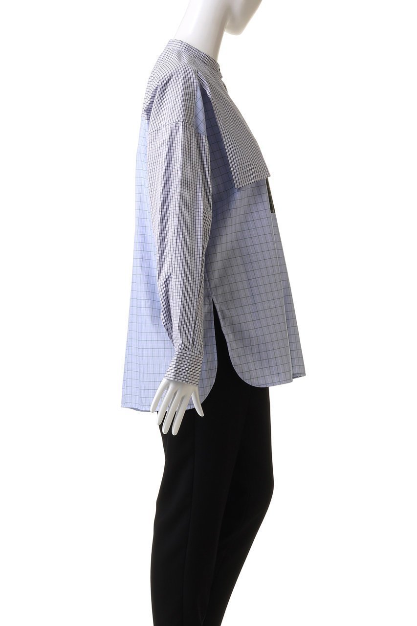 【ナゴンスタンス/nagonstans】のCHECK Mix Handy SH/シャツ 人気、トレンドファッション・服の通販 founy(ファニー) 　ファッション　Fashion　レディースファッション　Fashion for Women　トップス・カットソー　Cut & Sew Tops　シャツ・ブラウス・オフィスカジュアル　Elegant Blouses & Button-Ups　アシンメトリー　Asymmetrical Style　スリット　Slit, Slit Detail　スリーブ　Sleeve, Long Sleeve / Short Sleeve　ベスト　Vest, Waistcoat　ロング　Long, Long-Length　other-3|ID: prp329100004894448 ipo3291000000036587151
