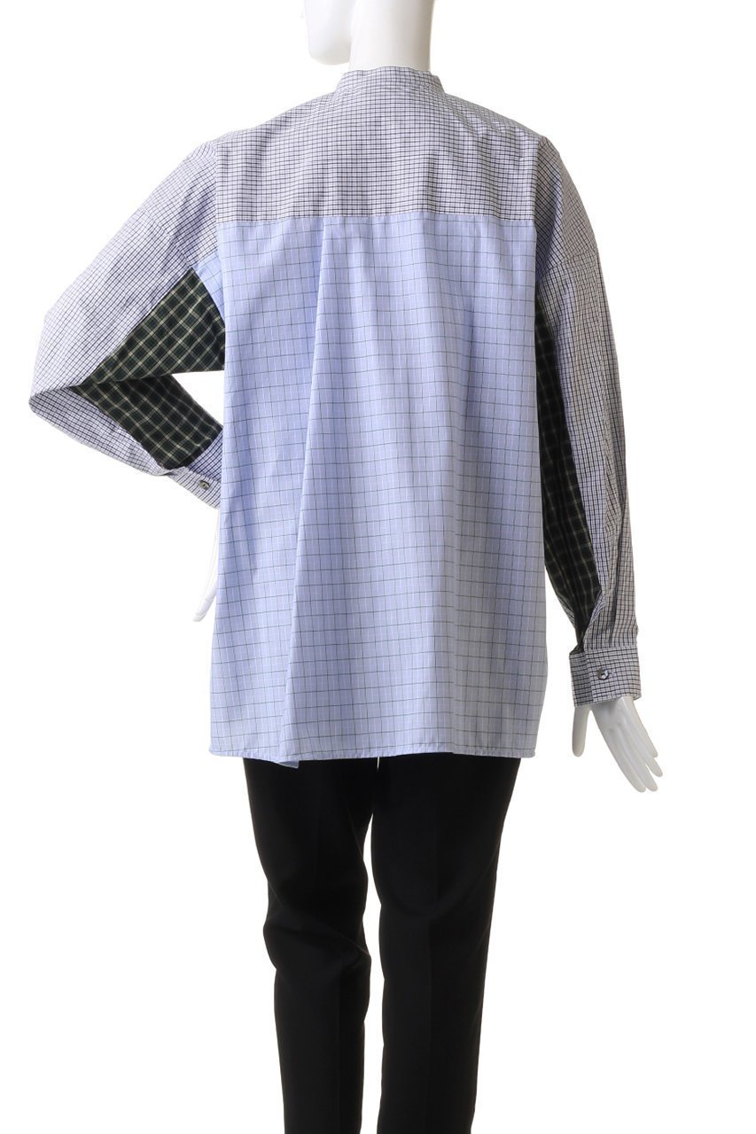 【ナゴンスタンス/nagonstans】のCHECK Mix Handy SH/シャツ 人気、トレンドファッション・服の通販 founy(ファニー) 　ファッション　Fashion　レディースファッション　Fashion for Women　トップス・カットソー　Cut & Sew Tops　シャツ・ブラウス・オフィスカジュアル　Elegant Blouses & Button-Ups　アシンメトリー　Asymmetrical Style　スリット　Slit, Slit Detail　スリーブ　Sleeve, Long Sleeve / Short Sleeve　ベスト　Vest, Waistcoat　ロング　Long, Long-Length　other-4|ID: prp329100004894448 ipo3291000000036587152