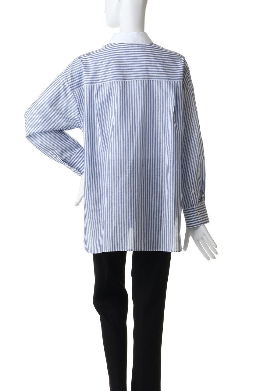 【エブール/ebure】のコットンリネンストライプ クレリックシャツ 人気、トレンドファッション・服の通販 founy(ファニー) ファッション Fashion レディースファッション Fashion for Women トップス・カットソー Cut & Sew Tops シャツ・ブラウス・オフィスカジュアル Elegant Blouses & Button-Ups イタリア Italy シンプル Simple, Minimal スリーブ Sleeve, Long Sleeve / Short Sleeve ボトム Bottoms, Lower Wear リネン Linen, Linen Fabric ロング Long, Long-Length other-4|ID: prp329100004894462 ipo3291000000036587383