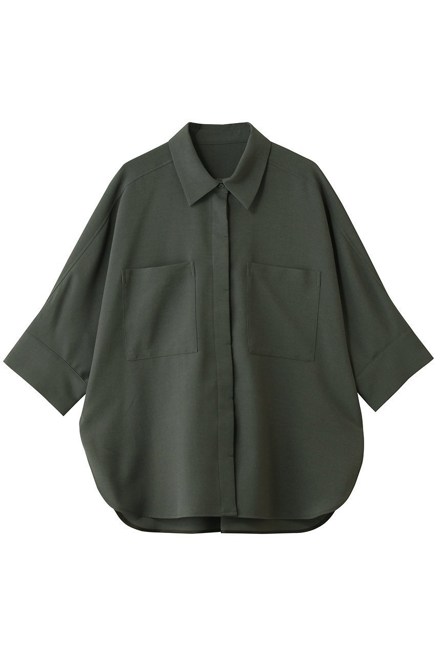 【アンクレイヴ/uncrave】のウォッシャブルドライサップ ドルマンシャツ インテリア・キッズ・メンズ・レディースファッション・服の通販 founy(ファニー) 　ファッション　Fashion　レディースファッション　Fashion for Women　トップス・カットソー　Cut & Sew Tops　シャツ・ブラウス・オフィスカジュアル　Elegant Blouses & Button-Ups　2025年　2025　2025-2026秋冬・A/W　Autumn/Winter 2025–26 AW25–26　ショート　Short, Short Length　スリーブ　Sleeve, Long Sleeve / Short Sleeve　夏　Summer　スレート|ID: prp329100004894469 ipo3291000000036587458