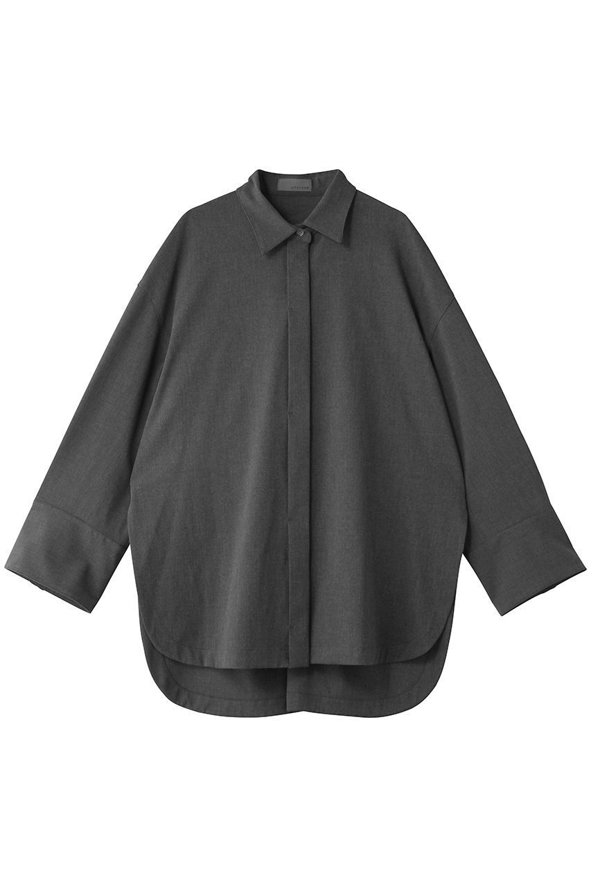 【アンクレイヴ/uncrave】のTRツイル BIGシャツ インテリア・キッズ・メンズ・レディースファッション・服の通販 founy(ファニー) 　ファッション　Fashion　レディースファッション　Fashion for Women　トップス・カットソー　Cut & Sew Tops　シャツ・ブラウス・オフィスカジュアル　Elegant Blouses & Button-Ups　カフス　Cuff Design　スリーブ　Sleeve, Long Sleeve / Short Sleeve　チュニック　Tunic, Long Top　ツイル　Twist, Twisted Detail　なめらか　Smooth, Silky Texture　ループ　Loop, Loop Knit　ロング　Long, Long-Length　おすすめ　Recommended / Our Picks　チャコール|ID: prp329100004894470 ipo3291000000036587469