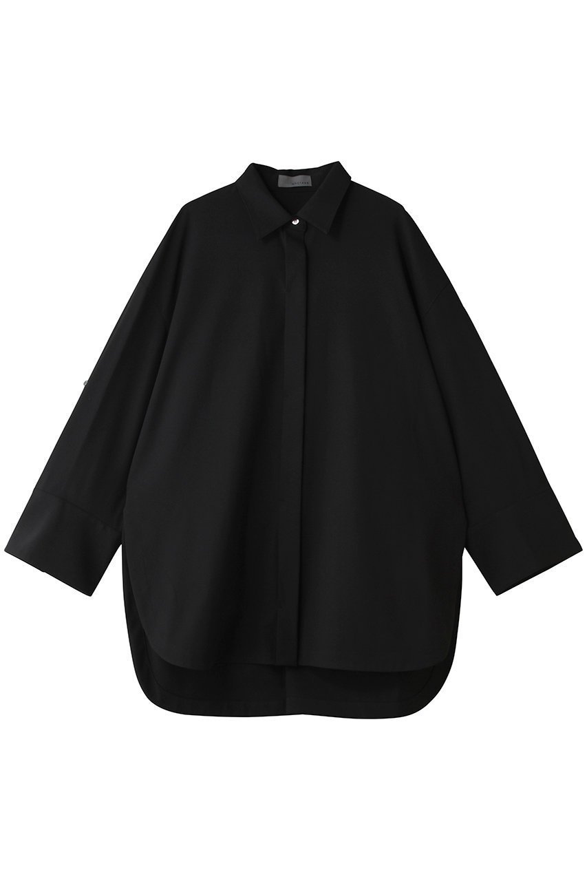 【アンクレイヴ/uncrave】のTRツイル BIGシャツ インテリア・キッズ・メンズ・レディースファッション・服の通販 founy(ファニー) 　ファッション　Fashion　レディースファッション　Fashion for Women　トップス・カットソー　Cut & Sew Tops　シャツ・ブラウス・オフィスカジュアル　Elegant Blouses & Button-Ups　カフス　Cuff Design　スリーブ　Sleeve, Long Sleeve / Short Sleeve　チュニック　Tunic, Long Top　ツイル　Twist, Twisted Detail　なめらか　Smooth, Silky Texture　ループ　Loop, Loop Knit　ロング　Long, Long-Length　おすすめ　Recommended / Our Picks　ブラック|ID: prp329100004894470 ipo3291000000036587470