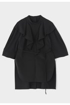 【ル フィル/LE PHIL】のSOLOTEXブロードラッフルブラウス 人気、トレンドファッション・服の通販 founy(ファニー) ファッション Fashion レディースファッション Fashion for Women トップス・カットソー Cut & Sew Tops シャツ・ブラウス・オフィスカジュアル Elegant Blouses & Button-Ups ショート Short, Short Length スリーブ Sleeve, Long Sleeve / Short Sleeve ビッグ Big, Oversized ブロード Broadcloth, Fine Cotton ラッフル Ruffle, Frill ビジネス 仕事 通勤 Business / Work / Commuting thumbnail ブラック|ID: prp329100004894471 ipo3291000000036587481