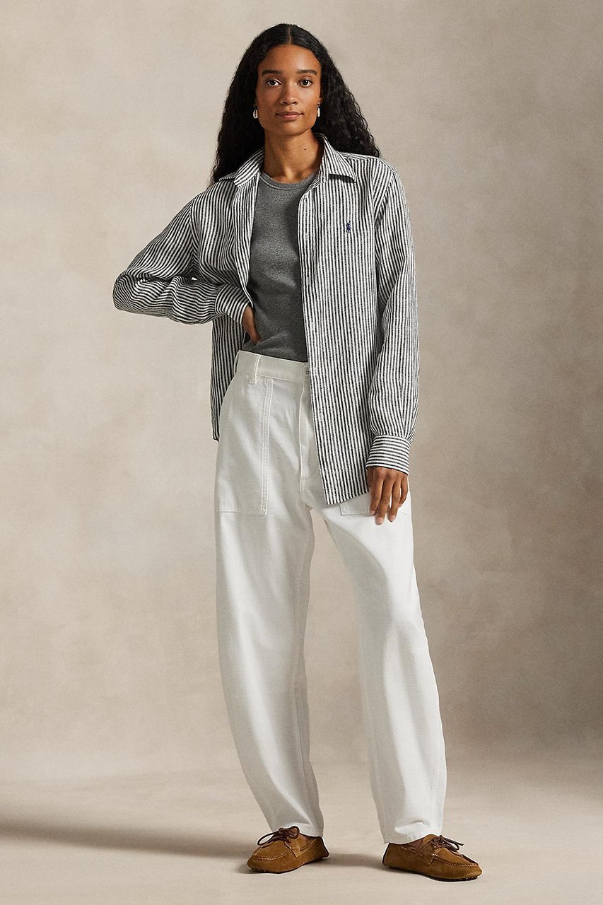 【ラルフローレン/RALPH LAUREN】の【POLO RALPH LAUREN】クラシック フィット ストライプド リネン シャツ 人気、トレンドファッション・服の通販 founy(ファニー) ファッション Fashion レディースファッション Fashion for Women トップス・カットソー Cut & Sew Tops シャツ・ブラウス・オフィスカジュアル Elegant Blouses & Button-Ups クラシック Classic, Timeless Style ストライプ Stripe, Striped Pattern ストレート Straight, Straight Cut スリーブ Sleeve, Long Sleeve / Short Sleeve バランス Balance, Style Balance フィット Fit, Slim Fit プリーツ Pleats, Pleated ボックス Boxy, Box Shape ヨーク Yoke, Yoke Design リネン Linen, Linen Fabric リラックス Relax, Relaxed Fit ロング Long, Long-Length エレガント 上品 Elegant other-2|ID: prp329100004894489 ipo3291000000036587634