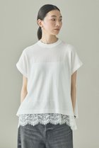 【カレンソロジー/Curensology】のレイヤードレースニットプルオーバー ホワイト|ID: prp329100004894521 ipo3291000000036879194