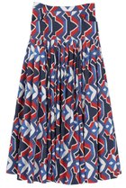 【マルティニーク/martinique】の【l heritage martinique】アールデコ・タイルボリュームスカート ブルー×レッド|ID: prp329100004894525 ipo3291000000036879243