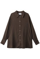 【ミディウミソリッド/MIDIUMISOLID】のリラックスキュプラシャツ 人気、トレンドファッション・服の通販 founy(ファニー) ファッション Fashion レディースファッション Fashion for Women トップス・カットソー Cut & Sew Tops シャツ・ブラウス・オフィスカジュアル Elegant Blouses & Button-Ups とろみ Fluid, Flowy Fabric なめらか Smooth, Silky Texture カフス Cuff Design キュプラ Cupro, Eco Fabric シンプル Simple, Minimal スリーブ Sleeve, Long Sleeve / Short Sleeve ロング Long, Long-Length thumbnail brown|ID: prp329100004894536 ipo3291000000036588069