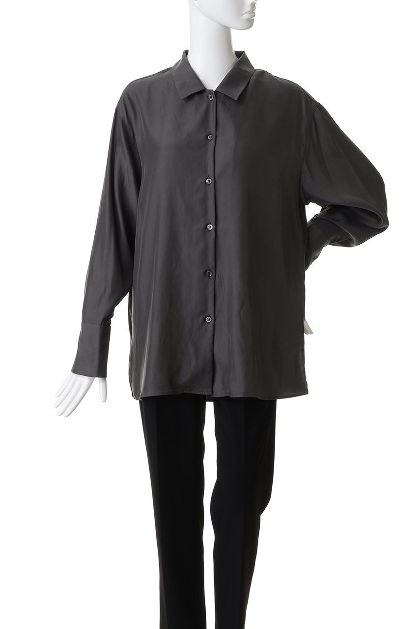 【ミディウミソリッド/MIDIUMISOLID】のリラックスキュプラシャツ 人気、トレンドファッション・服の通販 founy(ファニー) ファッション Fashion レディースファッション Fashion for Women トップス・カットソー Cut & Sew Tops シャツ・ブラウス・オフィスカジュアル Elegant Blouses & Button-Ups とろみ Fluid, Flowy Fabric なめらか Smooth, Silky Texture カフス Cuff Design キュプラ Cupro, Eco Fabric シンプル Simple, Minimal スリーブ Sleeve, Long Sleeve / Short Sleeve ロング Long, Long-Length other-2|ID: prp329100004894536 ipo3291000000036613752