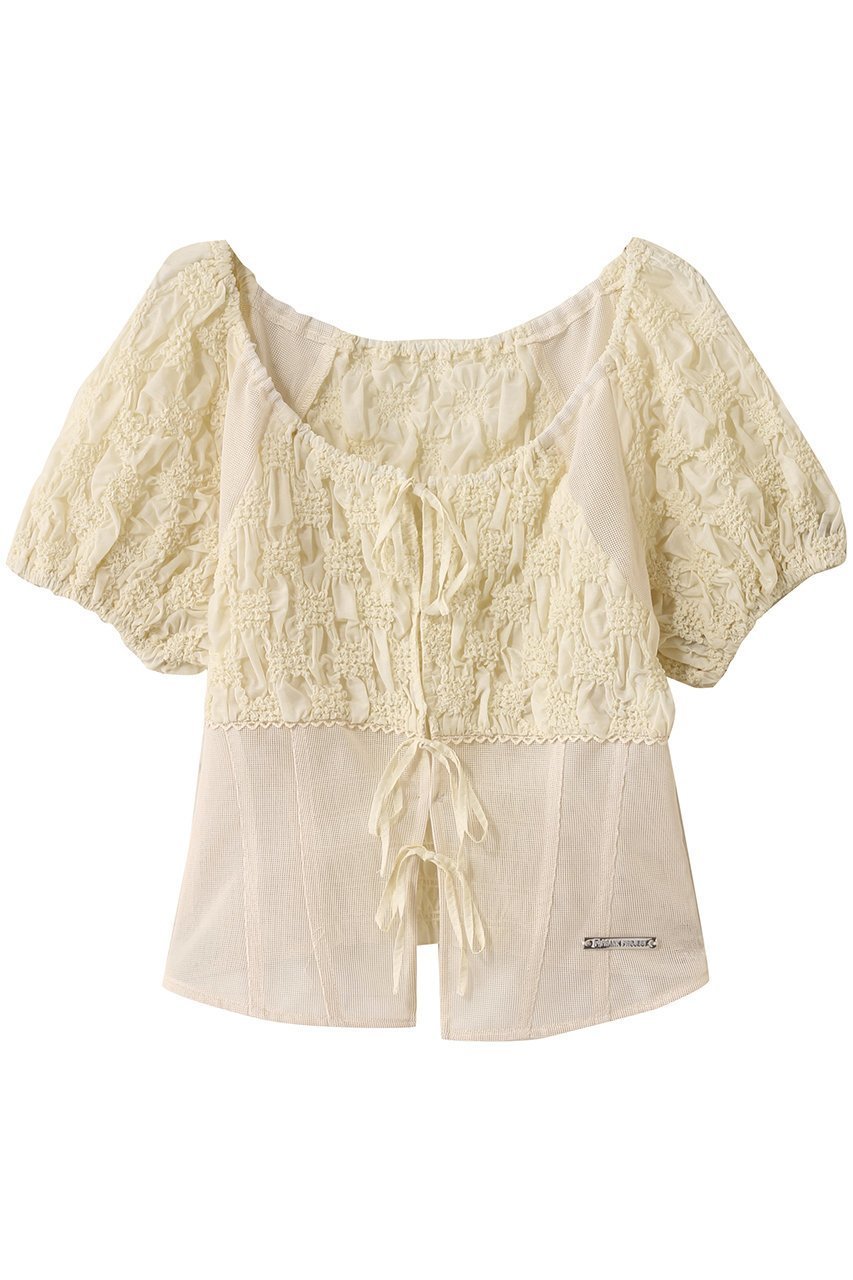 【プランク プロジェクト/PRANK PROJECT】のスモッキングパフトップ / Smocking Puff Top 人気、トレンドファッション・服の通販 founy(ファニー) 　ファッション　Fashion　レディースファッション　Fashion for Women　トップス・カットソー　Cut & Sew Tops　シャツ・ブラウス・オフィスカジュアル　Elegant Blouses & Button-Ups　おすすめ　Recommended / Our Picks　カーゴパンツ　Cargo Pants, Utility Pants　コルセット　Corset, Bustier　コンビ　Combo, Combination Style　シャーリング　Shirring, Ruched　ショート　Short, Short Length　スリーブ　Sleeve, Long Sleeve / Short Sleeve　メッシュ　Mesh, Net Fabric　 other-1|ID: prp329100004894537 ipo3291000000036588074