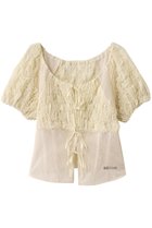 【プランク プロジェクト/PRANK PROJECT】のスモッキングパフトップ / Smocking Puff Top 人気、トレンドファッション・服の通販 founy(ファニー) ファッション Fashion レディースファッション Fashion for Women トップス・カットソー Cut & Sew Tops シャツ・ブラウス・オフィスカジュアル Elegant Blouses & Button-Ups おすすめ Recommended / Our Picks カーゴパンツ Cargo Pants, Utility Pants コルセット Corset, Bustier コンビ Combo, Combination Style シャーリング Shirring, Ruched ショート Short, Short Length スリーブ Sleeve, Long Sleeve / Short Sleeve メッシュ Mesh, Net Fabric thumbnail WHT(ホワイト)|ID: prp329100004894537 ipo3291000000036588075