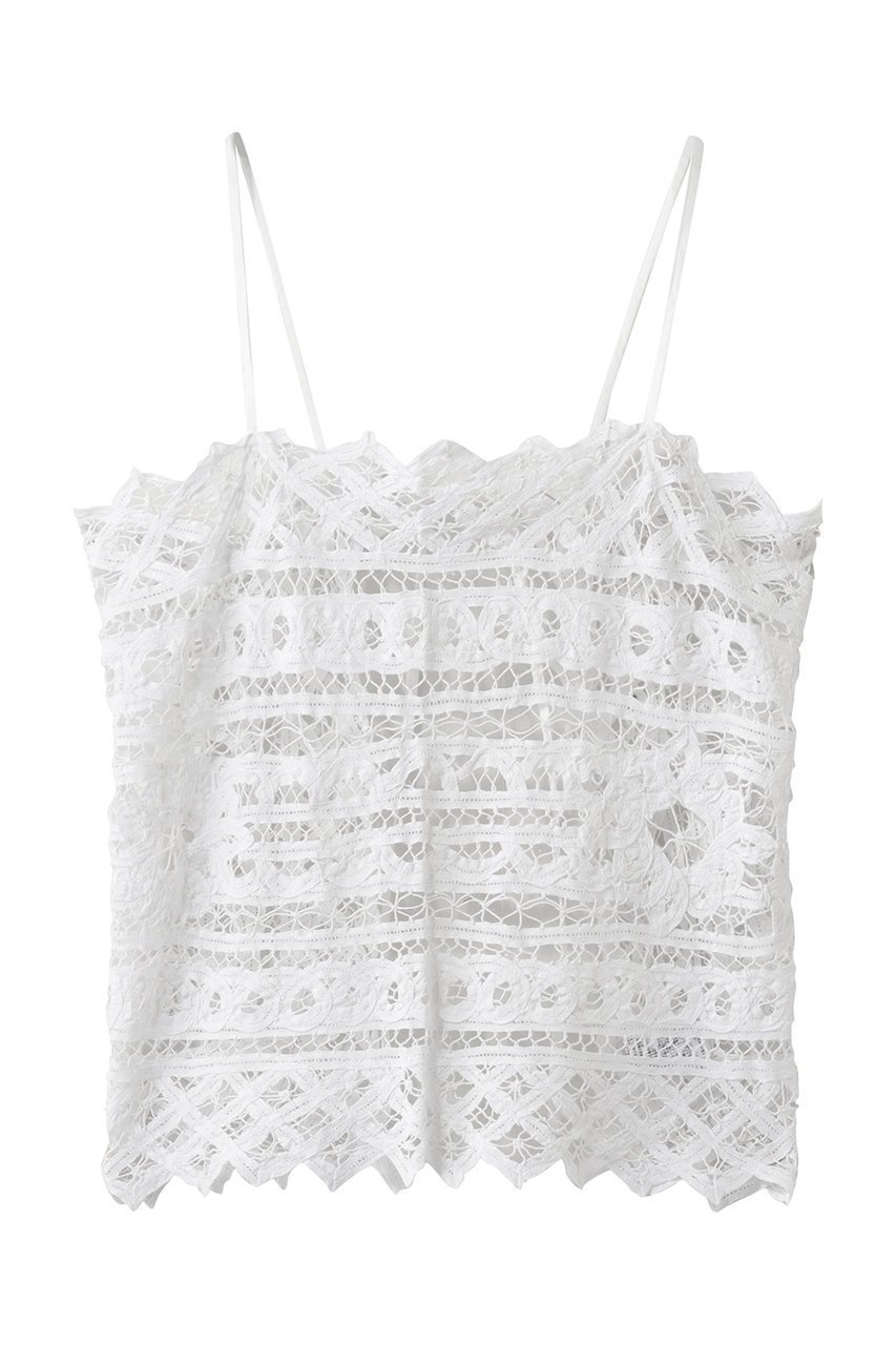 【マリリンムーン/MARILYN MOON】の【SOI-MeME】コードレースキャミソール インテリア・キッズ・メンズ・レディースファッション・服の通販 founy(ファニー) 　ファッション　Fashion　レディースファッション　Fashion for Women　トップス・カットソー　Cut & Sew Tops　キャミソール&ノースリーブ　Camisoles & Sleeveless Tops　シャツ・ブラウス・オフィスカジュアル　Elegant Blouses & Button-Ups　ロングTシャツ・Tシャツ　Longline T-Shirts & Tees　カットソー・ベーシックTシャツ　Cut-and-Sewn Tops / Stretch Tees & Basics　キャミソール　Camisole, Spaghetti Strap Top　タンク　Tank Top, Sleeveless Top　ドレープ　Drape, Draping Fabric　リボン　Ribbon, Bow　レース　Lace, Lace Fabric　ホワイト|ID: prp329100004894548 ipo3291000000036588201