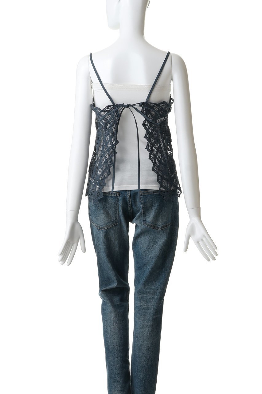 【マリリンムーン/MARILYN MOON】の【SOI-MeME】コードレースキャミソール 人気、トレンドファッション・服の通販 founy(ファニー) 　ファッション　Fashion　レディースファッション　Fashion for Women　トップス・カットソー　Cut & Sew Tops　キャミソール&ノースリーブ　Camisoles & Sleeveless Tops　シャツ・ブラウス・オフィスカジュアル　Elegant Blouses & Button-Ups　ロングTシャツ・Tシャツ　Longline T-Shirts & Tees　カットソー・ベーシックTシャツ　Cut-and-Sewn Tops / Stretch Tees & Basics　キャミソール　Camisole, Spaghetti Strap Top　タンク　Tank Top, Sleeveless Top　ドレープ　Drape, Draping Fabric　リボン　Ribbon, Bow　レース　Lace, Lace Fabric　other-4|ID: prp329100004894548 ipo3291000000036588205