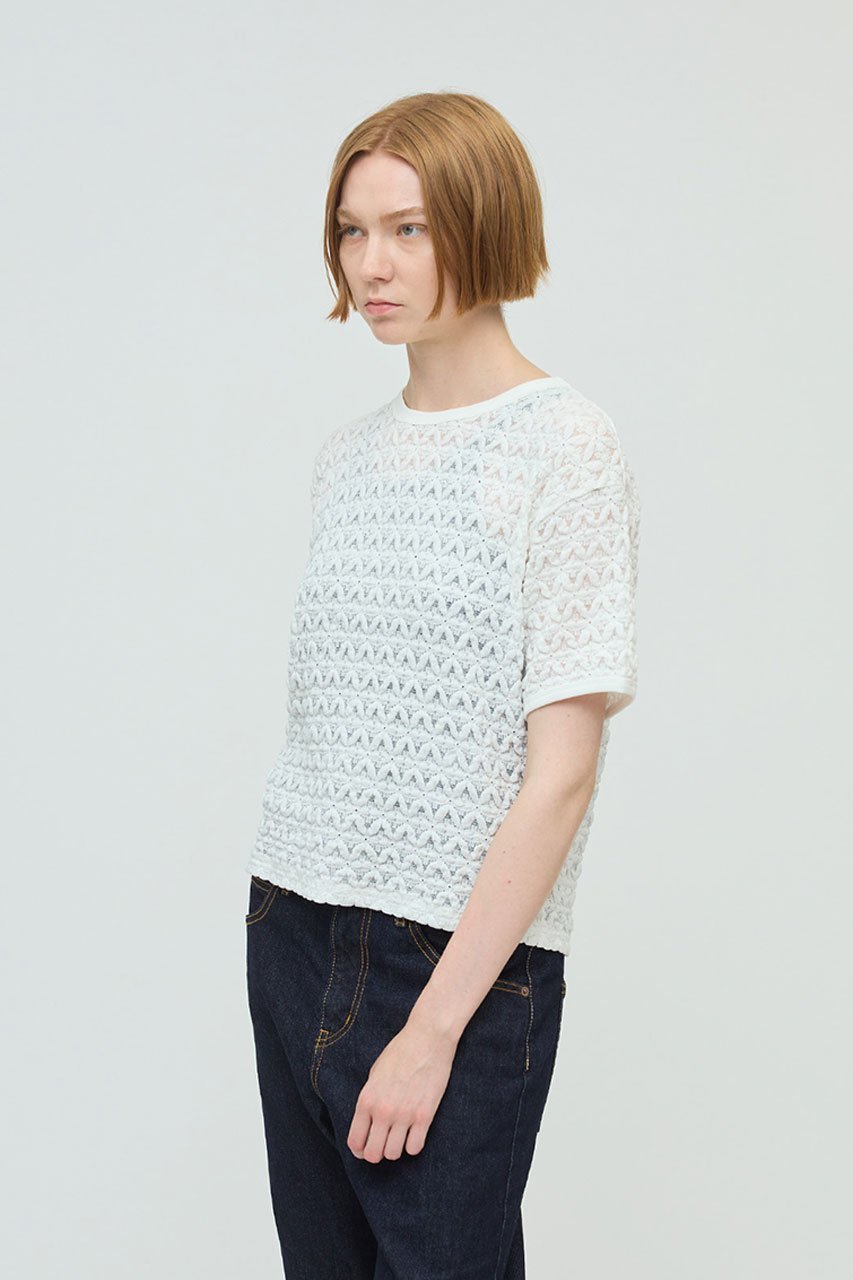 【ミズイロ インド/mizuiro ind】のstretch lace c/neck T Tシャツ 人気、トレンドファッション・服の通販 founy(ファニー) 　ファッション　Fashion　レディースファッション　Fashion for Women　トップス・カットソー　Cut & Sew Tops　シャツ・ブラウス・オフィスカジュアル　Elegant Blouses & Button-Ups　ロングTシャツ・Tシャツ　Longline T-Shirts & Tees　カットソー・ベーシックTシャツ　Cut-and-Sewn Tops / Stretch Tees & Basics　シアー　Sheer, See-Through　ショート　Short, Short Length　ジャケット　Jacket, Outerwear　ストレッチ　Stretch, Stretchy Fabric　スリーブ　Sleeve, Long Sleeve / Short Sleeve　ベスト　Vest, Waistcoat　レース　Lace, Lace Fabric　エレガント 上品　Elegant　秋　Autumn　other-8|ID: prp329100004894558 ipo3291000000036588298