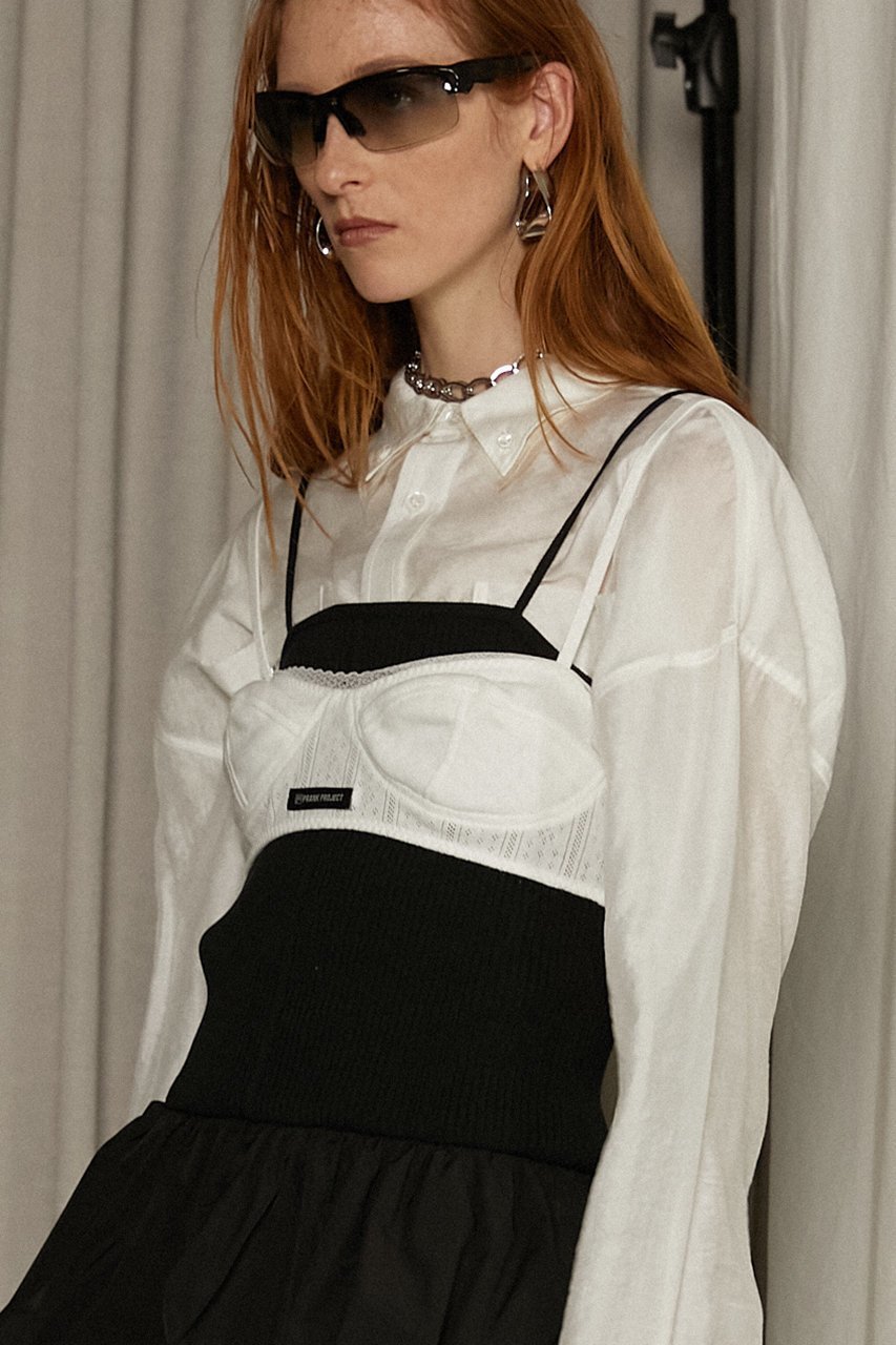 【プランク プロジェクト/PRANK PROJECT】のアイレットレースブラトップ / Eyelet lace Bra Top 人気、トレンドファッション・服の通販 founy(ファニー) 　ファッション　Fashion　レディースファッション　Fashion for Women　トップス・カットソー　Cut & Sew Tops　キャミソール&ノースリーブ　Camisoles & Sleeveless Tops　シャツ・ブラウス・オフィスカジュアル　Elegant Blouses & Button-Ups　ロングTシャツ・Tシャツ　Longline T-Shirts & Tees　カットソー・ベーシックTシャツ　Cut-and-Sewn Tops / Stretch Tees & Basics　おすすめ　Recommended / Our Picks　インナー　Innerwear　キャミソール　Camisole, Spaghetti Strap Top　スカラップ　Scallop, Scalloped Edge　タンク　Tank Top, Sleeveless Top　パターン　Pattern, Design Print　メッシュ　Mesh, Net Fabric　レース　Lace, Lace Fabric　other-7|ID: prp329100004894560 ipo3291000000036588322