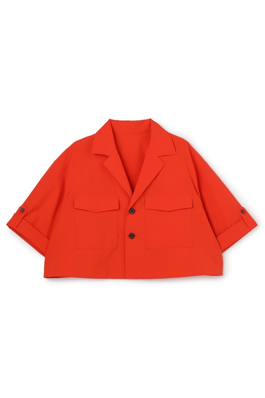 【アンクレイヴ/uncrave】のクールタッチカラータイプライター シャツジャケット インテリア・キッズ・メンズ・レディースファッション・服の通販 founy(ファウニー) 　ファッション　Fashion　レディースファッション　Fashion for Women　アウター　Coat / Outerwear Collection　レディースジャケット・軽アウター　Jackets　ショート　Short, Short Length　ジャケット　Jacket, Outerwear　タイプライター　Typewriter Fabric, Crisp Cotton　バランス　Balance, Style Balance　ポケット　Pocket, Pocket Detail　ミリタリー　Military, Army Style　吸水　Absorbent, Quick-Dry　夏　Summer　スカーレット|ID: prp329100004894569 ipo3291000000036588395