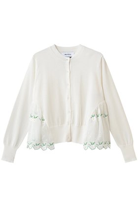 【ミュベール/MUVEIL】のエーデルワイスプリントカーディガン 人気、トレンドファッション・服の通販 founy(ファニー) ファッション Fashion レディースファッション Fashion for Women トップス・カットソー Cut & Sew Tops ニット Knit Tops & Sweaters カーディガン・羽織り Layered Style Cardigans カーディガン Cardigan, Knitwear ドッキング Docking, Mixed Material ハンカチ Handkerchief, Hanky フラワー Flower, Floral プリント Print, Printed Pattern エレガント 上品 Elegant 夏 Summer 新作・新入荷 New Arrivals / New In 春 Spring S/S・春夏 SS, Spring/Summer, Warm Season |ID:prp329100004894571
