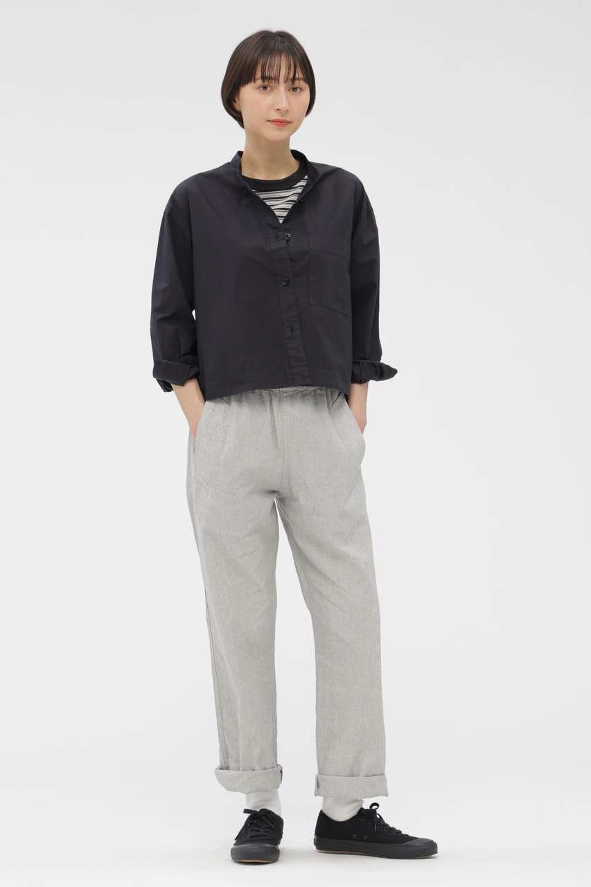 【マーガレットハウエル/MARGARET HOWELL】のFADED LINEN COTTON PLAINWEAVE TROUSERS インテリア・キッズ・メンズ・レディースファッション・服の通販 founy(ファウニー) 　ファッション　Fashion　レディースファッション　Fashion for Women　パンツ　Pants & Trousers　バランス　Balance, Style Balance　ミックス　Mix, Mixed Style　リネン　Linen, Linen Fabric　グレー|ID: prp329100004894576 ipo3291000000036879461