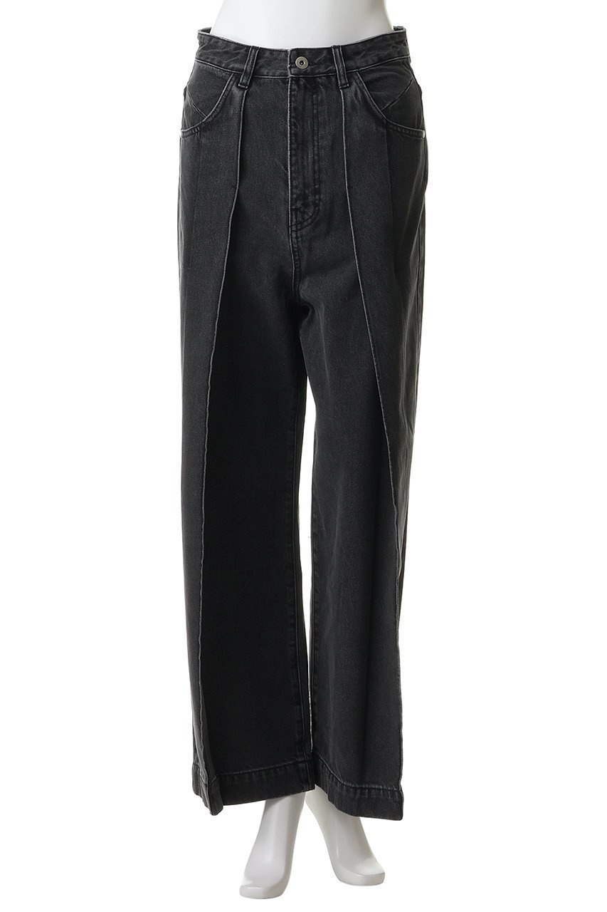 【フォーラム/FOURAM】のTUCKED DENIM PANTS 人気、トレンドファッション・服の通販 founy(ファニー) 　ファッション　Fashion　レディースファッション　Fashion for Women　パンツ　Pants & Trousers　デニムパンツ・ジーンズ・美脚デニム　Denim Jeans & Pants　シンプル　Simple, Minimal　ストレート　Straight, Straight Cut　デニム　Denim, Jeans Material　ロング　Long, Long-Length　新作・新入荷　New Arrivals / New In　other-2|ID: prp329100004894580 ipo3291000000036588478