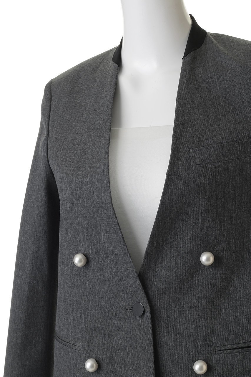 【チノ/CINOH】の【BLACK FORMAL】GRAY ノーカラー ジャケット 大人の最旬トレンドファッション＆コーディネート founy(ファウニー) 　ファッション　Fashion　レディースファッション　Fashion for Women　アウター　Coat / Outerwear Collection　レディースジャケット・軽アウター　Jackets　ノーカラージャケット / シンプル上品コーデ　Collarless Jackets　ジャケット　Jacket, Outerwear　パール　Pearl, Pearl Accent　フォーマル　Formal, Dressy　マニッシュ　Mannish, Boyish　エレガント 上品　Elegant　other-5|ID: prp329100004894613 ipo3291000000036588824