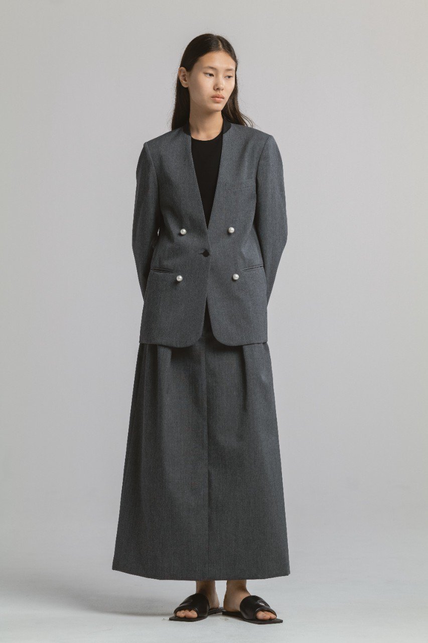 【チノ/CINOH】の【BLACK FORMAL】GRAY ノーカラー ジャケット 大人の最旬トレンドファッション＆コーディネート founy(ファウニー) 　ファッション　Fashion　レディースファッション　Fashion for Women　アウター　Coat / Outerwear Collection　レディースジャケット・軽アウター　Jackets　ノーカラージャケット / シンプル上品コーデ　Collarless Jackets　ジャケット　Jacket, Outerwear　パール　Pearl, Pearl Accent　フォーマル　Formal, Dressy　マニッシュ　Mannish, Boyish　エレガント 上品　Elegant　other-8|ID: prp329100004894613 ipo3291000000036588827