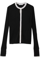 【チノ/CINOH】のシルク リブ ニット クルーネック カーディガン ブラック|ID: prp329100004894614 ipo3291000000036952242