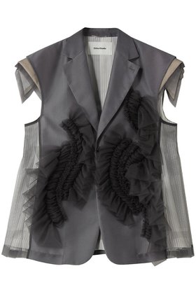 【チカ キサダ/CHIKA KISADA】のチュール デザイン ジレ 人気、トレンドファッション・服の通販 founy(ファニー) ファッション Fashion レディースファッション Fashion for Women アウター Coat / Outerwear Collection レディースジャケット・軽アウター Jackets カットソー Cut and Sewn Top シンプル Simple, Minimal ジャケット Jacket, Outerwear チュール Tulip, Tulip Motif ドレス Dress, One-Piece フィット Fit, Slim Fit フォーマル Formal, Dressy ベスト Vest, Waistcoat |ID:prp329100004894624