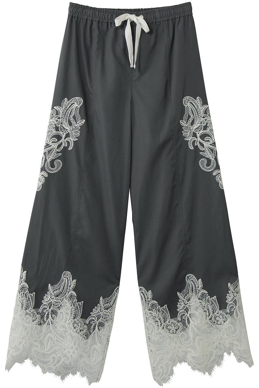 【メゾンスペシャル/MAISON SPECIAL】のStriped Lace Pants/ワイドスカラップレースパンツ インテリア・キッズ・メンズ・レディースファッション・服の通販 founy(ファニー) ファッション Fashion レディースファッション Fashion for Women パンツ Pants & Trousers ストライプ Stripe, Striped Pattern リラックス Relax, Relaxed Fit レース Lace, Lace Fabric ワイド Wide, Wide Fit 再入荷 Restock / Back in Stock GRY(グレー)|ID: prp329100004894660 ipo3291000000036589286