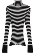 【デザイン ワークス/DESIGN WORKS】のリブハイネックニット ブラック×ホワイト|ID: prp329100004894696 ipo3291000000036896385