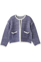 【アルアバイル/allureville】のリバーシブルツィードカーディガン ブルー系|ID: prp329100004894708 ipo3291000000036905045