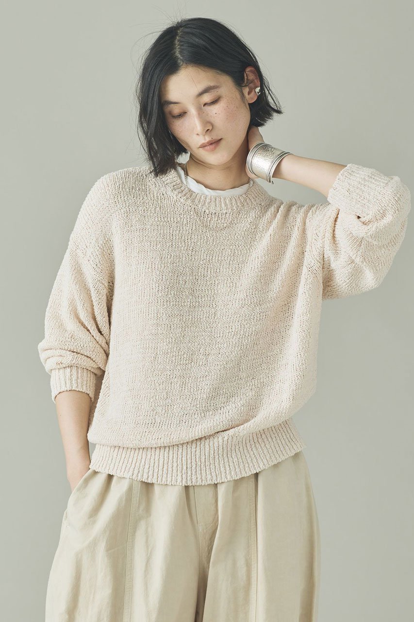 【カレンソロジー/Curensology】のルーズニットプルオーバー インテリア・キッズ・メンズ・レディースファッション・服の通販 founy(ファウニー) 　ファッション　Fashion　レディースファッション　Fashion for Women　トップス・カットソー　Cut & Sew Tops　ニット　Knit Tops & Sweaters　カジュアルプルオーバー・ニットトップス　Pullovers & Knit Tops / Casual Pullovers　シンプル　Simple, Minimal　タイトスカート　Pencil Skirt, Tight Skirt　バランス　Balance, Style Balance　プレーン　Plain, Simple　ボトム　Bottoms, Lower Wear　ルーズ　Loose, Oversized　ワイド　Wide, Wide Fit　オフホワイト|ID: prp329100004894714 ipo3291000000036589811