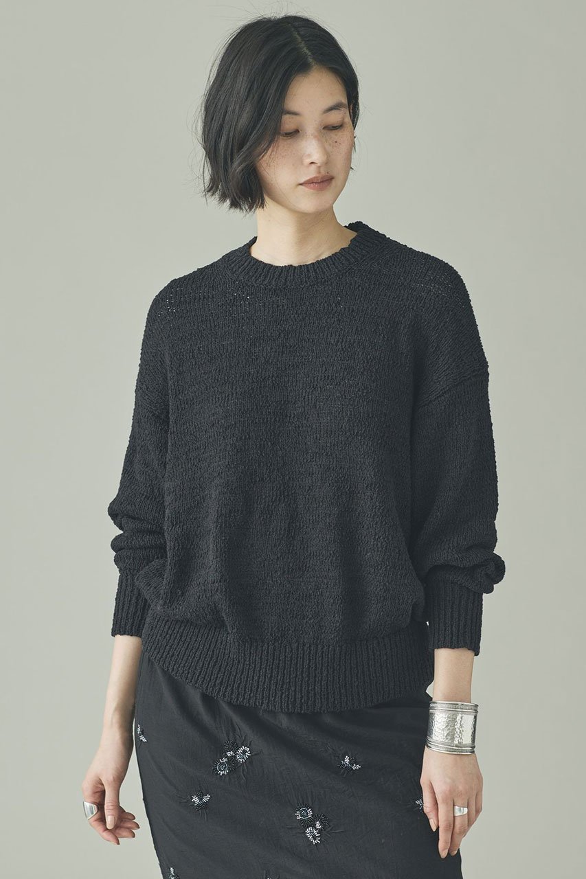 【カレンソロジー/Curensology】のルーズニットプルオーバー インテリア・キッズ・メンズ・レディースファッション・服の通販 founy(ファウニー) 　ファッション　Fashion　レディースファッション　Fashion for Women　トップス・カットソー　Cut & Sew Tops　ニット　Knit Tops & Sweaters　カジュアルプルオーバー・ニットトップス　Pullovers & Knit Tops / Casual Pullovers　シンプル　Simple, Minimal　タイトスカート　Pencil Skirt, Tight Skirt　バランス　Balance, Style Balance　プレーン　Plain, Simple　ボトム　Bottoms, Lower Wear　ルーズ　Loose, Oversized　ワイド　Wide, Wide Fit　ブラック|ID: prp329100004894714 ipo3291000000036589812