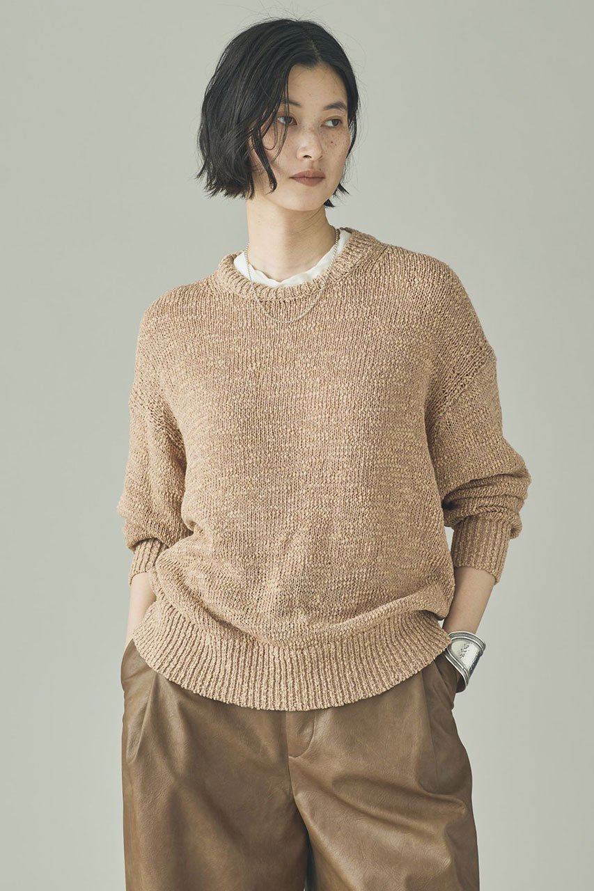 【カレンソロジー/Curensology】のルーズニットプルオーバー インテリア・キッズ・メンズ・レディースファッション・服の通販 founy(ファウニー) 　ファッション　Fashion　レディースファッション　Fashion for Women　トップス・カットソー　Cut & Sew Tops　ニット　Knit Tops & Sweaters　カジュアルプルオーバー・ニットトップス　Pullovers & Knit Tops / Casual Pullovers　シンプル　Simple, Minimal　タイトスカート　Pencil Skirt, Tight Skirt　バランス　Balance, Style Balance　プレーン　Plain, Simple　ボトム　Bottoms, Lower Wear　ルーズ　Loose, Oversized　ワイド　Wide, Wide Fit　ベージュ|ID: prp329100004894714 ipo3291000000036589813